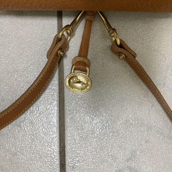 Vintage Dooney & Bourke Canyon Tan Leather Convertible Mini Backpack MADE in USA - Picture 2 of 9